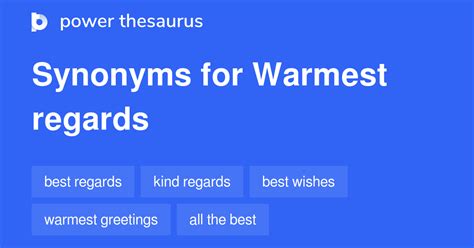 warm regards synonym